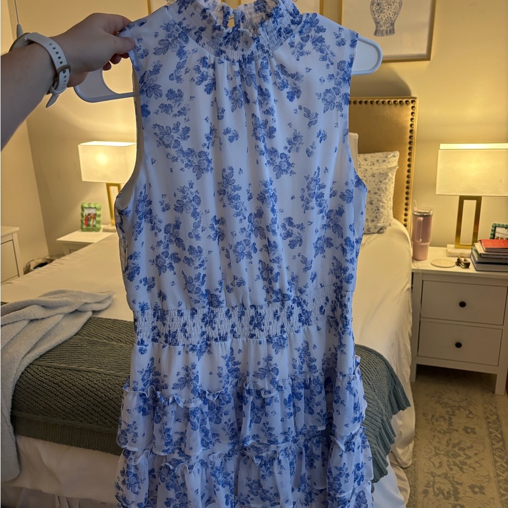 1. State Blue Floral Midi Dress